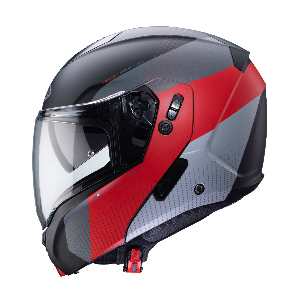 CABERG HORUS SCOUT MATT BLACK/RED/ANTHRACITE/SILVER MOTO KACIGA - Slika 2
