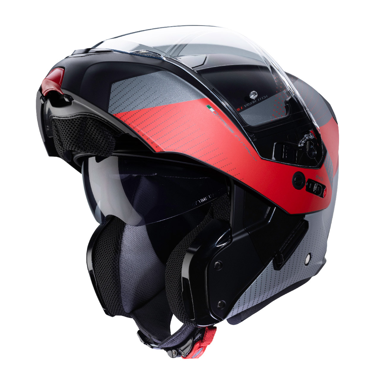 CABERG HORUS SCOUT MATT BLACK/RED/ANTHRACITE/SILVER MOTO KACIGA - Slika 3
