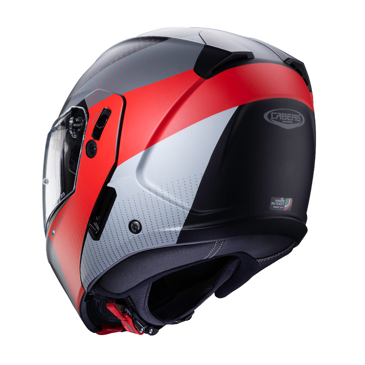 CABERG HORUS SCOUT MATT BLACK/RED/ANTHRACITE/SILVER MOTO KACIGA - Slika 4