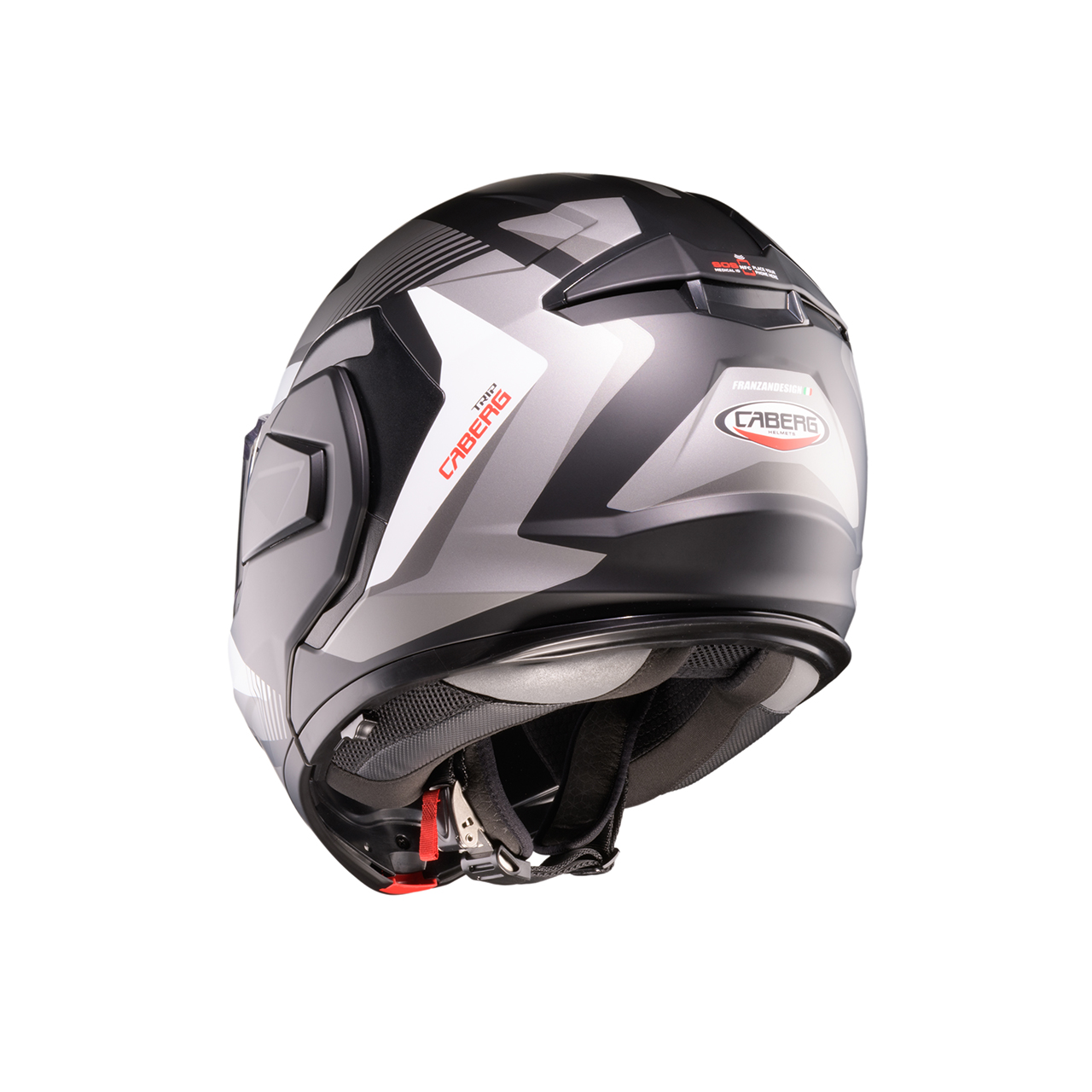 Caberg Trip Lunar Mat Crna/Siva/Bela - Slika 5