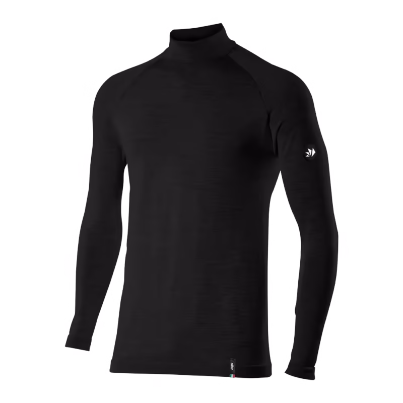 SIXS TS3 MERINOS LONG SLEEVE TURTLENECK WOOL BLACK